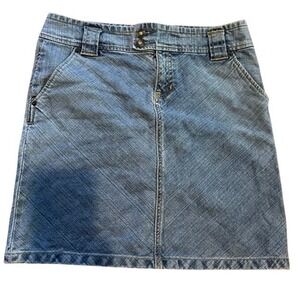 Y2K Gap Denim Mini Skirt Stretch Jean Skirt Size 6